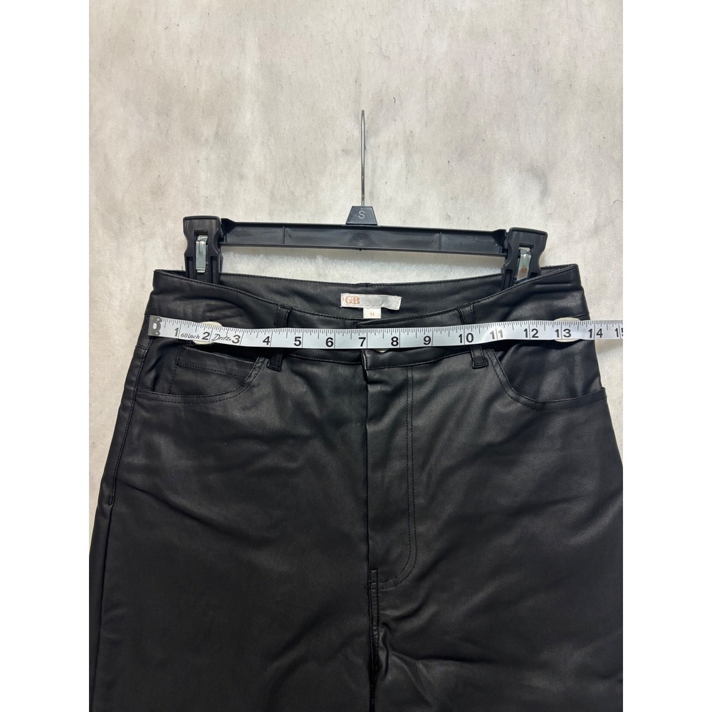 GB Black Faux Leather Skinny Pants High Rise Size 11 GB4576CDN2 NEW - Picture 6 of 11
